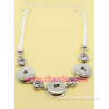 Best sell, Fashion Button Snap Charm Necklace Jewelry ,Exchangeable Necklace For Friend